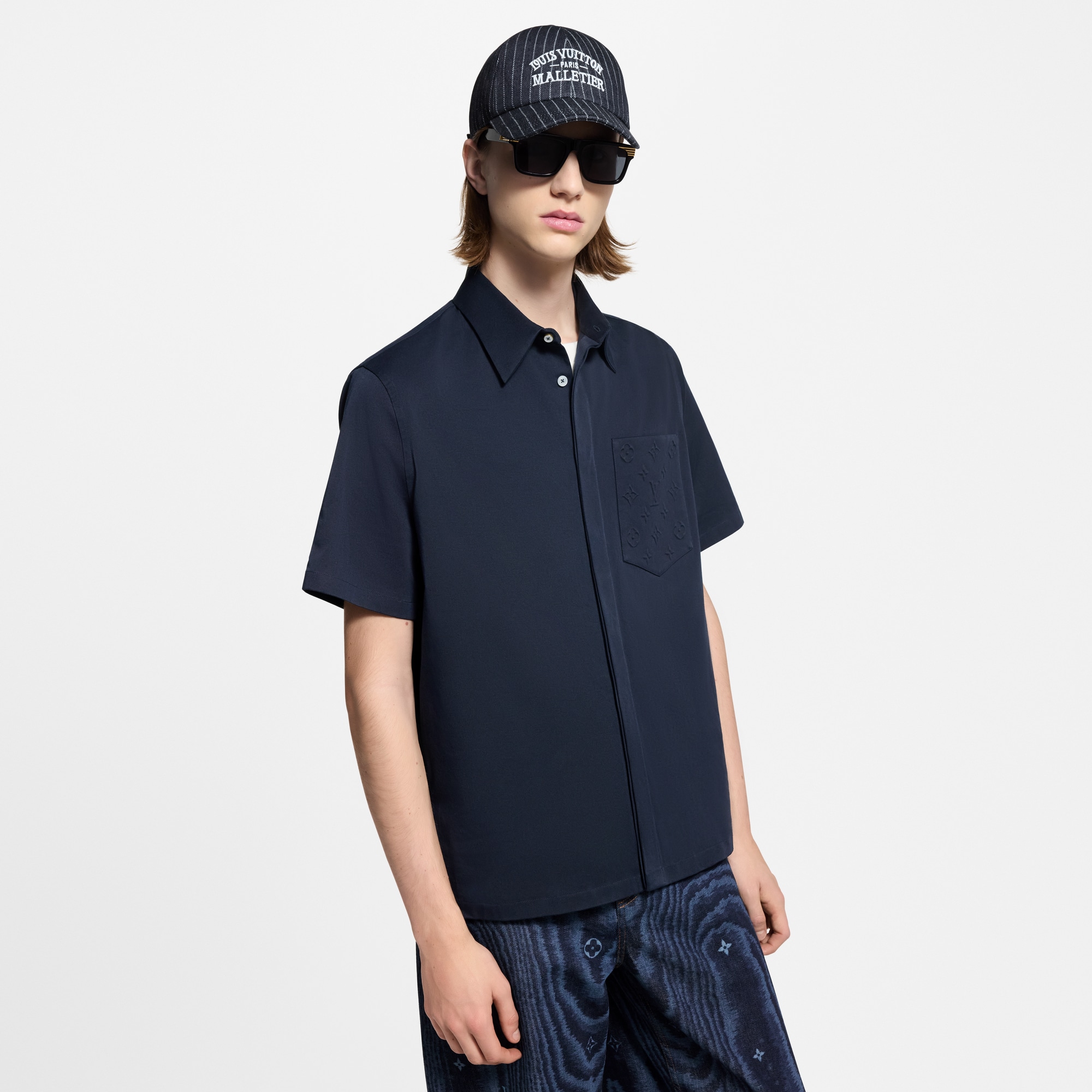 LOUIS VUITTON メンズ半袖　スキッパー Monogram Pocket Short-Sleeved Shirt - Men - Ready-to-Wear | LOUIS